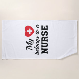 Pflegeleben | Mein Herz belongs Nurse Strandtuch