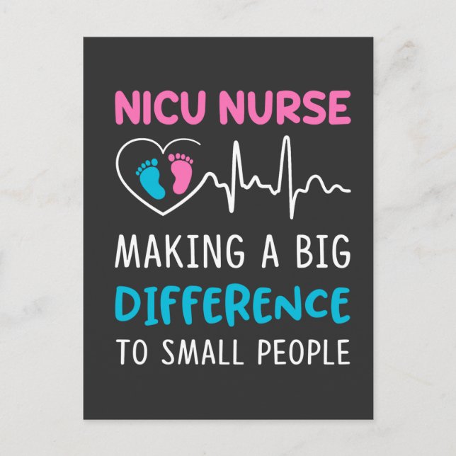 Pflegeleben | Nicu Nurse Einladungspostkarte (Vorderseite)