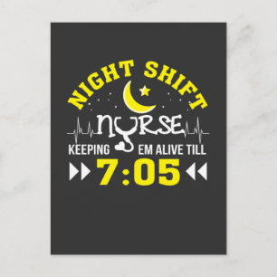Pflegeleben Night Shift Nurve Behaltend Alive Postkarte