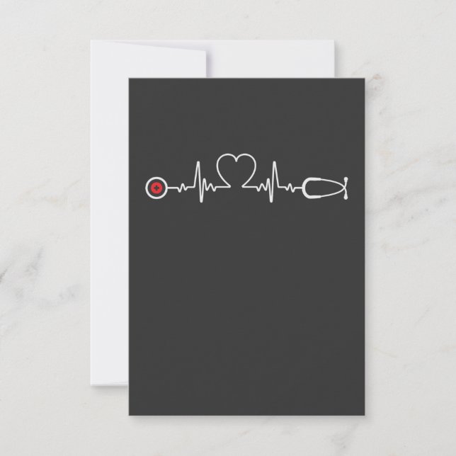 Pflegeleben | Nurse Heartbeat Dankeskarte (Vorderseite)