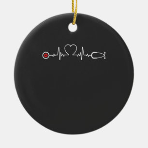 Pflegeleben Nurse Heartbeat Keramik Ornament