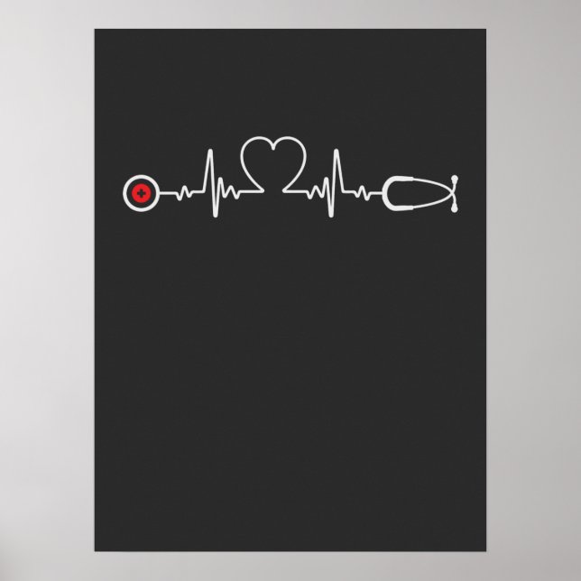 Pflegeleben | Nurse Heartbeat Poster (Vorne)