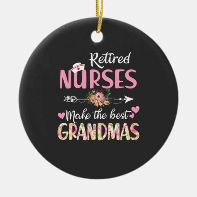 Pflegeleben | Ruheständlerin Die besten Weihnachte Keramik Ornament (Vorne)
