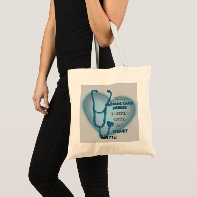 Pflegepersonal für blaues Herz Tragetasche (Vorderseite (Produkt))