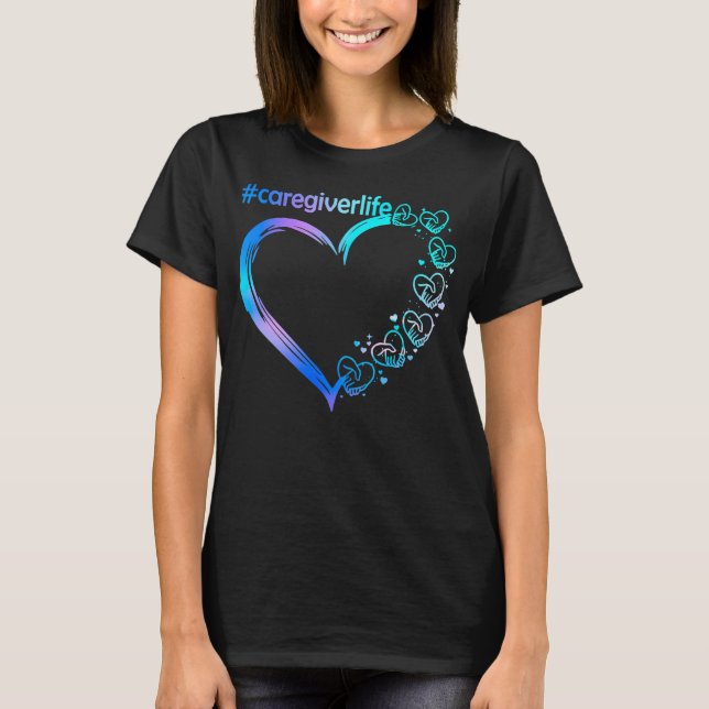 Pflegepersonal Lebensherz Pflegepflege Krankenpfle T-Shirt (Vorderseite)