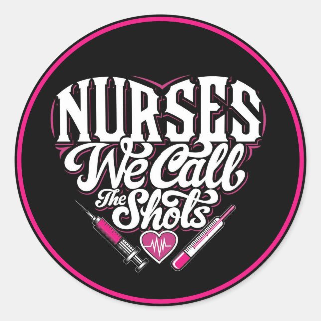 Pflegequotes Runder Aufkleber (Vorderseite)