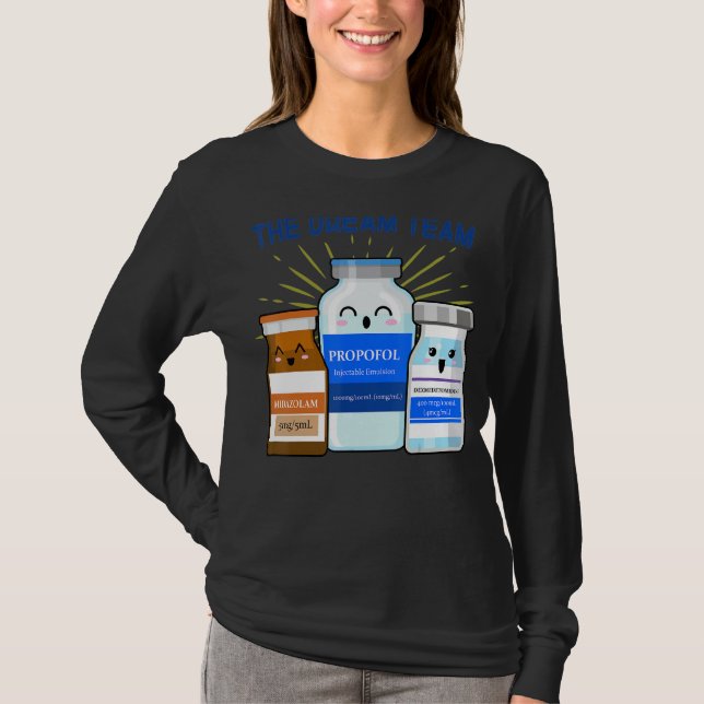 Pflegeträumteam Icu Er Anästhesiologe Crna Nu T-Shirt (Vorderseite)