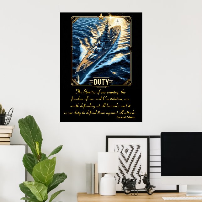 Pflicht: Oberhalb des Churning Sea Poster (Heimbüro)