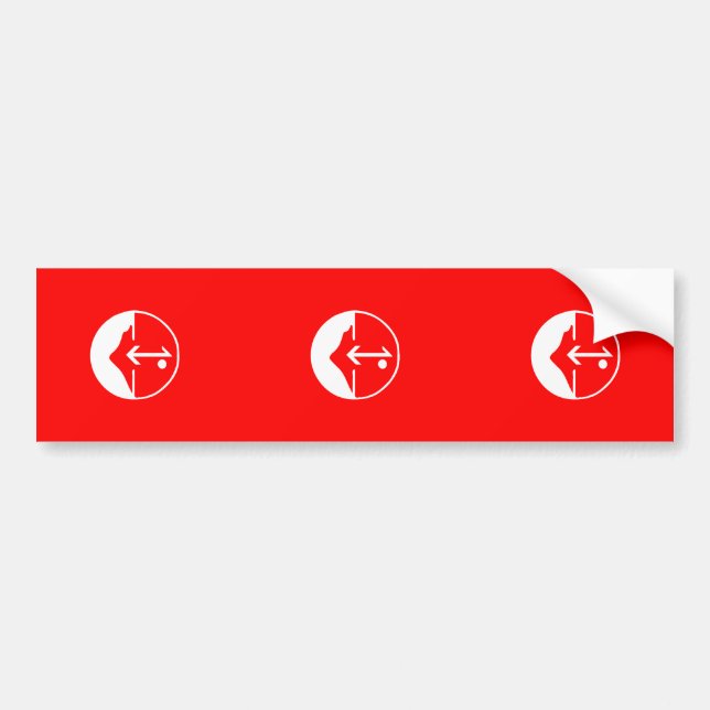 Pflp, politische Flagge Kolumbiens Autoaufkleber (Vorne)