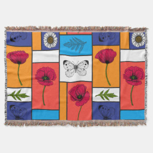 Pflücke in farbigen Schachteln Decke