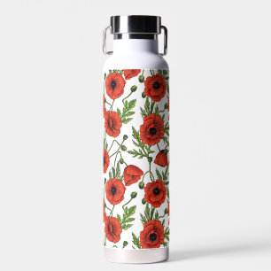 Pflücke, rot und grün auf weiß trinkflasche