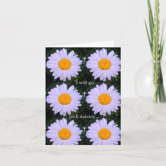 Pflücken der Milchkarte Blume geklappte Grußkarte Karte