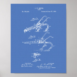 Pflug 1893 Patent Kunstblaupause Poster