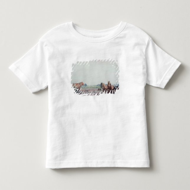 Pflug-Pferde Kleinkind T-shirt (Vorderseite)
