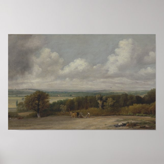Pflügen in Suffolk - Constable Poster (Vorne)