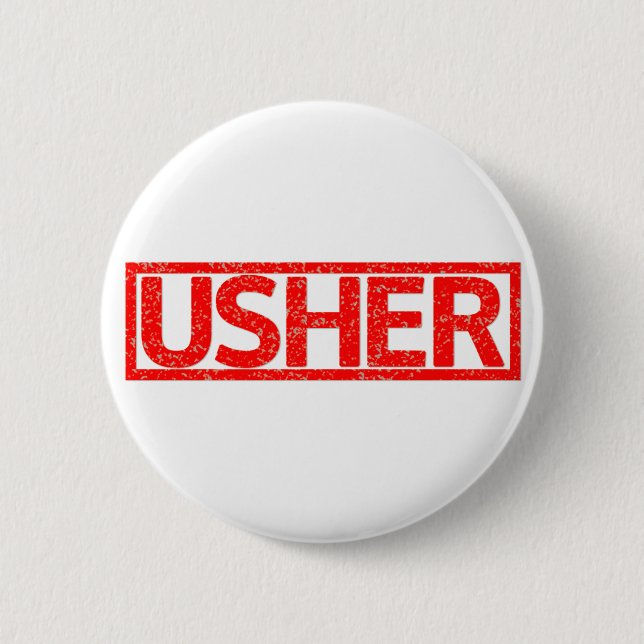 Pförtner-Briefmarke Button (Vorderseite)