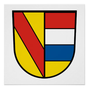 Pforzheim Flagge Stadt Deutschland Symbol Emblem L Poster