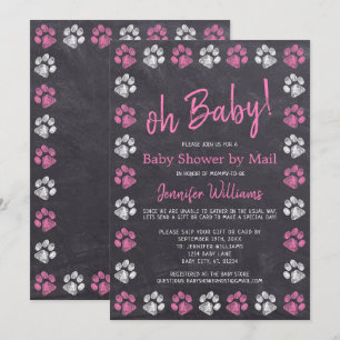 Pfosten Pfosten Pink Pink Girl Babydusche per Mail Einladung