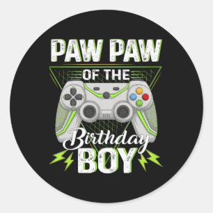 Pfote des Phantastischen Videospiels des Boy Gamer Runder Aufkleber