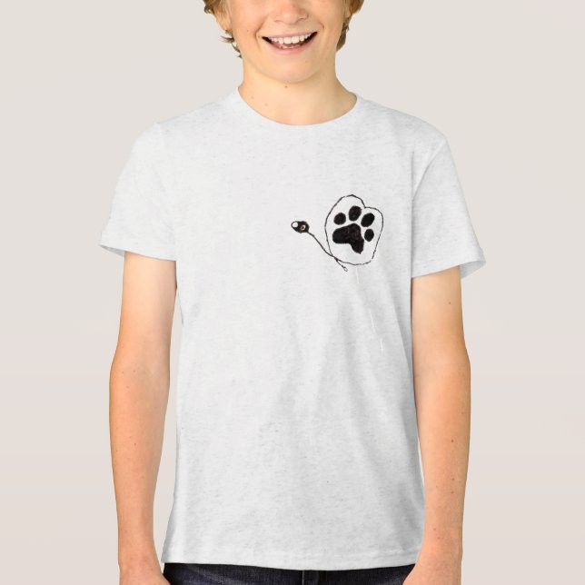 Pfote Tri-Blend Shirt (Vorderseite)