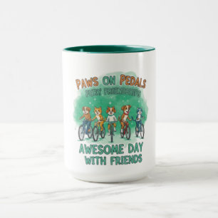 Pfoten auf Pedalen: Ein toller Tag mit Freunden Tasse