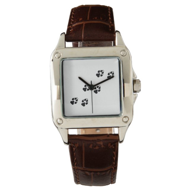 Pfoten eines Hundes Armbanduhr (Vorderseite)