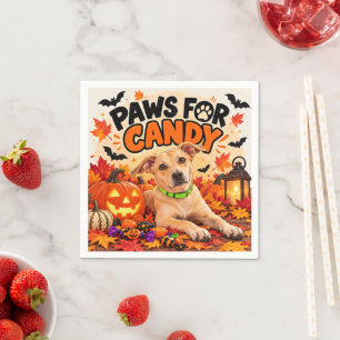 Pfoten für Halloween-Hundeparty-Serviette Serviette