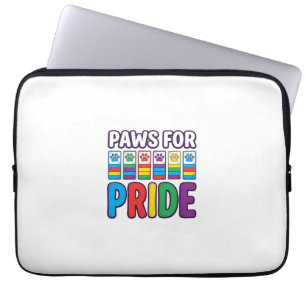 Pfoten für Stolz Regenbogen-Pfotenabdruck Haustier Laptopschutzhülle