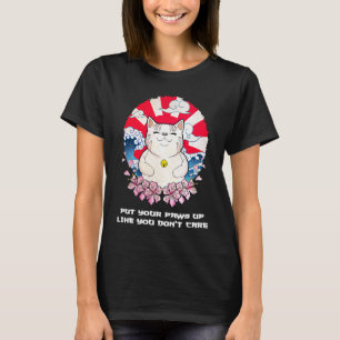 Pfoten hoch, als ob es dir egal wäre Katze   Katze T-Shirt