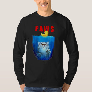 Pfoten Katze und Gummiente Süße Katze Parodie Op T-Shirt