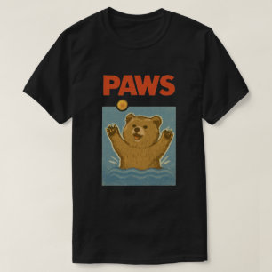 Pfoten-Parodie Schwarzbär jagt ängstliche süße Mau T-Shirt