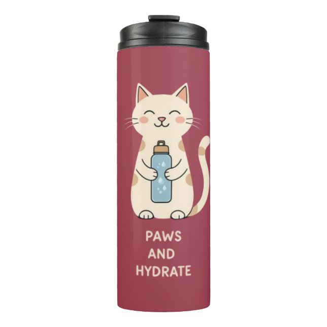 Pfoten und Hydratation Thermosbecher (Vorderseite)