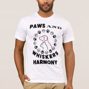 Pfoten vereint in einem Kreis der Liebe" T-Shirt