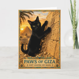 Pfoten von Giza (Schwarze Katze) Karte