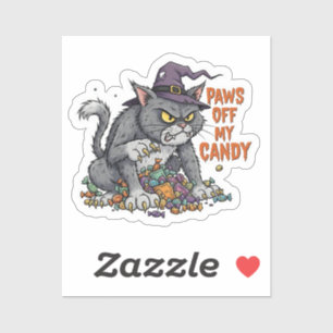 Pfoten von meiner Candy - Fierce Halloween Cat Aufkleber