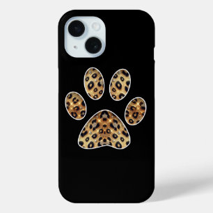 Pfotenabdruck mit Gold- und Schwarz-Leopardenglanz Case-Mate iPhone Hülle
