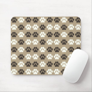 Pfotenabdruck-Muster Erdig Sand Mousepad