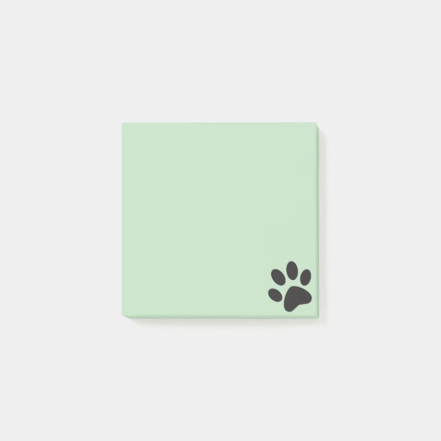 Pfotenabdruck  post-it klebezettel (Vorderseite)