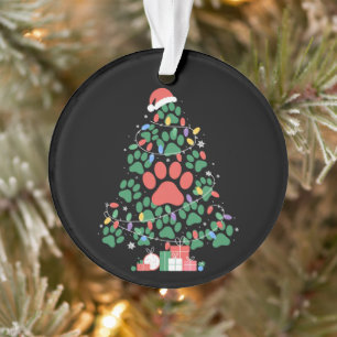 Pfotenabdruck-Weihnachtsbaum-Hund-Katze-Mutter-Fan Ornament