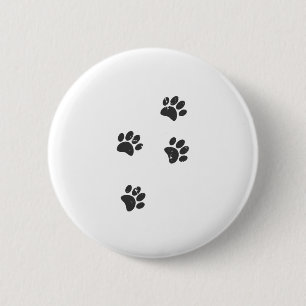 Pfotenabdrücke eines Distressed Hundes Button