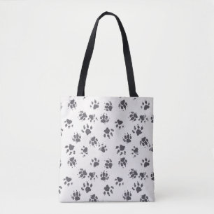 Pfotenabdrücke: Hund Monochrome Nahtlos. Tasche