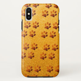 Pfotengold-Glitzer auf goldenem Hintergrund Case-Mate iPhone Hülle