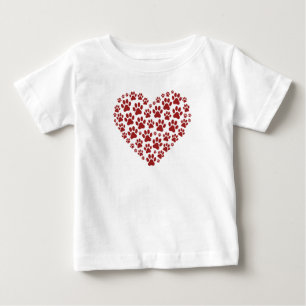 Pfotenliebe-Herz-Kinder Baby T-shirt
