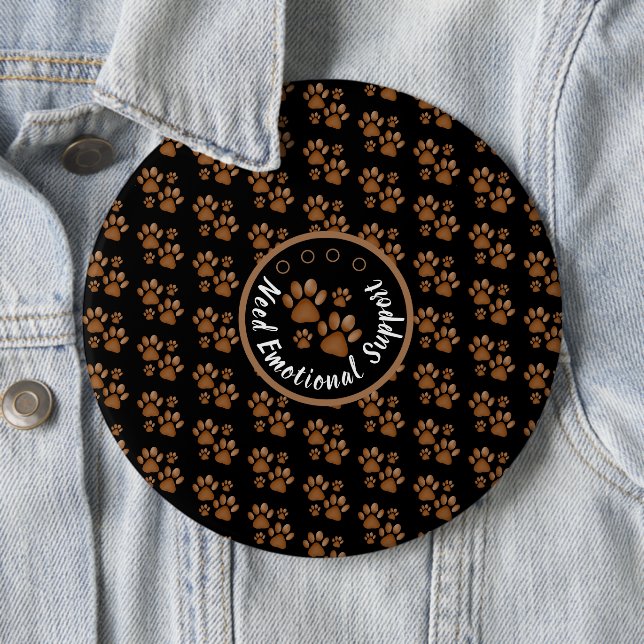 Pfotenprint personalisierte Liebhaber von Haustier Button (Beispiel)