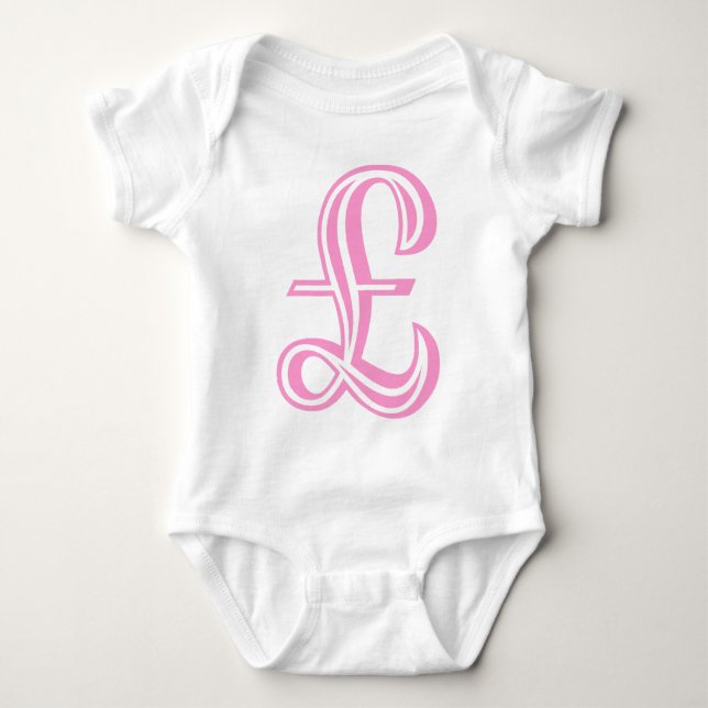 Pfund-Zeichen Baby Strampler (Vorderseite)