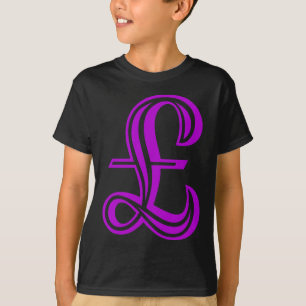 Pfund-Zeichen - Lila T-Shirt