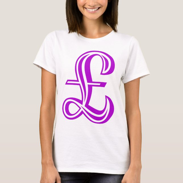 Pfund-Zeichen - Lila T-Shirt (Vorderseite)