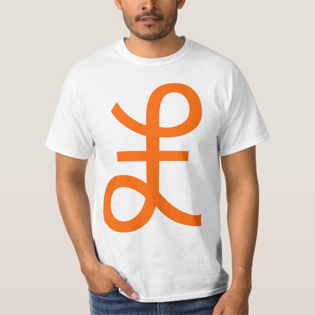 Pfund-Zeichen - Orange T-Shirt (Vorderseite)