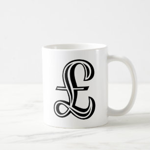 Pfund-Zeichen - Schwarz Kaffeetasse