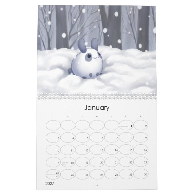 Pfützen-Häschen-Kalender Kalender (Jan 2027)